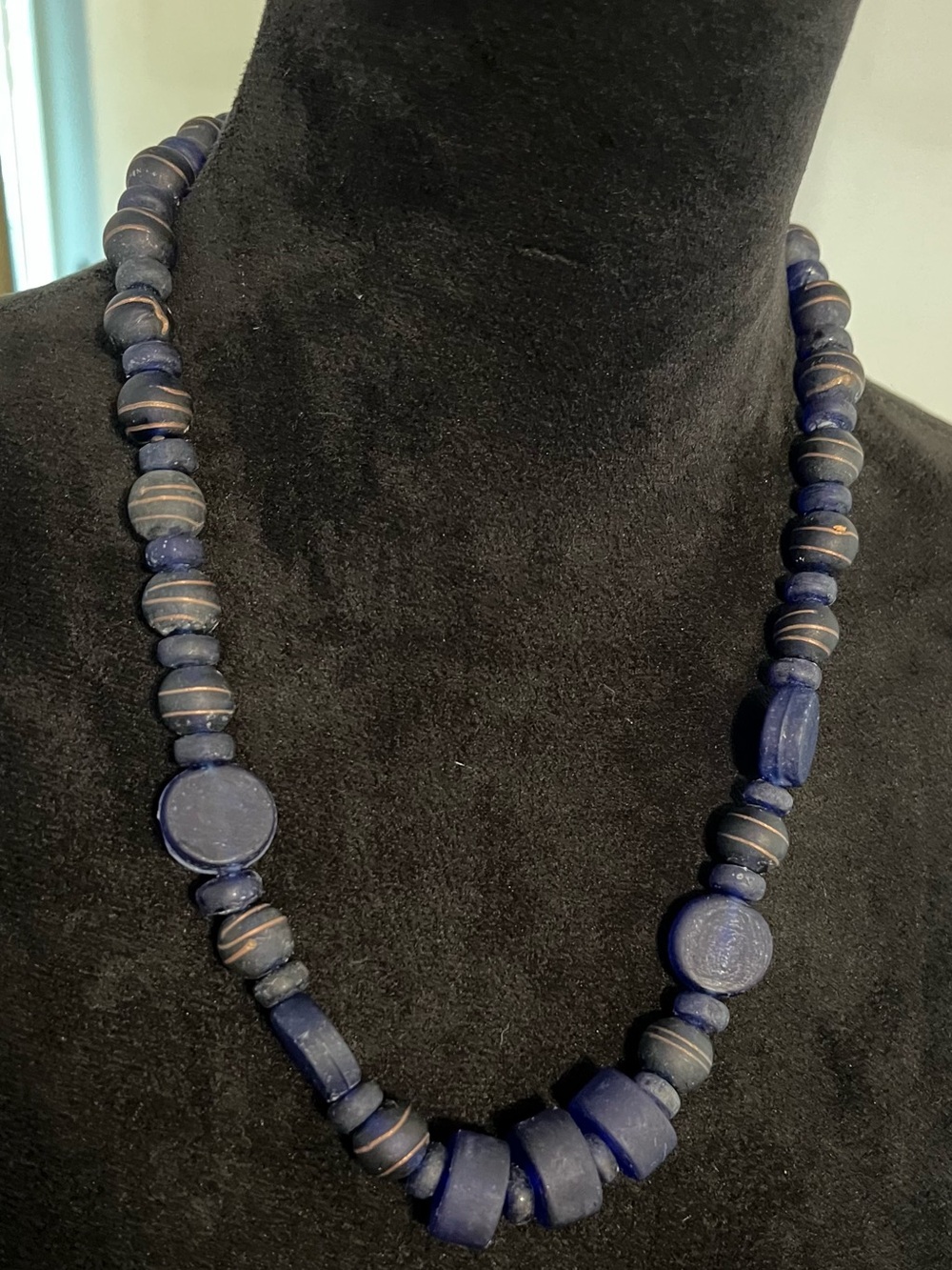 Lapis Blue Bead 20” Necklace - Elegant Women’s Jewelry